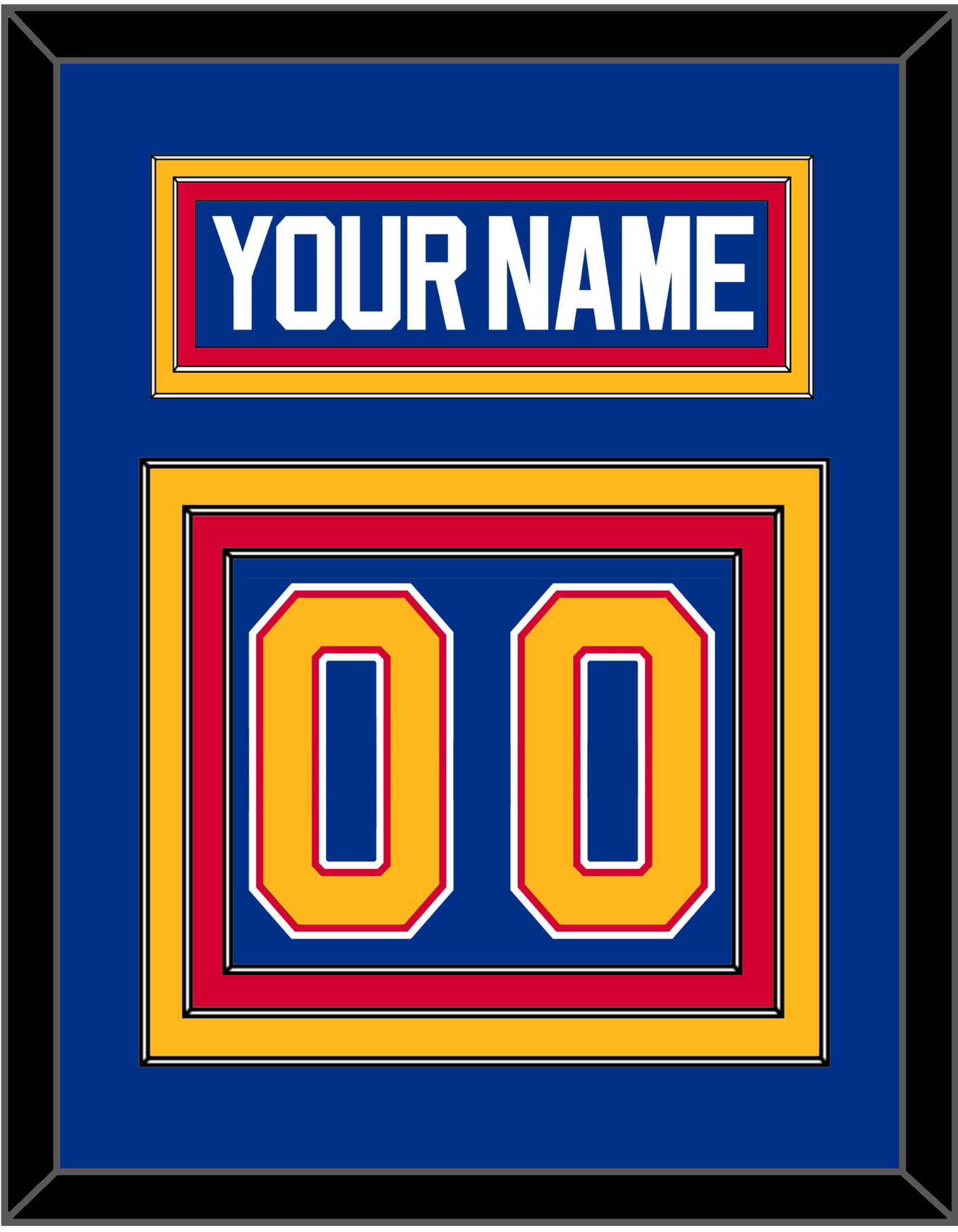 St. Louis Nameplate & Number (Back) - Road Blue (1987-1992) - Premier Tier 2