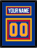 St. Louis Nameplate & Number (Back) - Road Blue (1987-1992) - Triple Mat 2