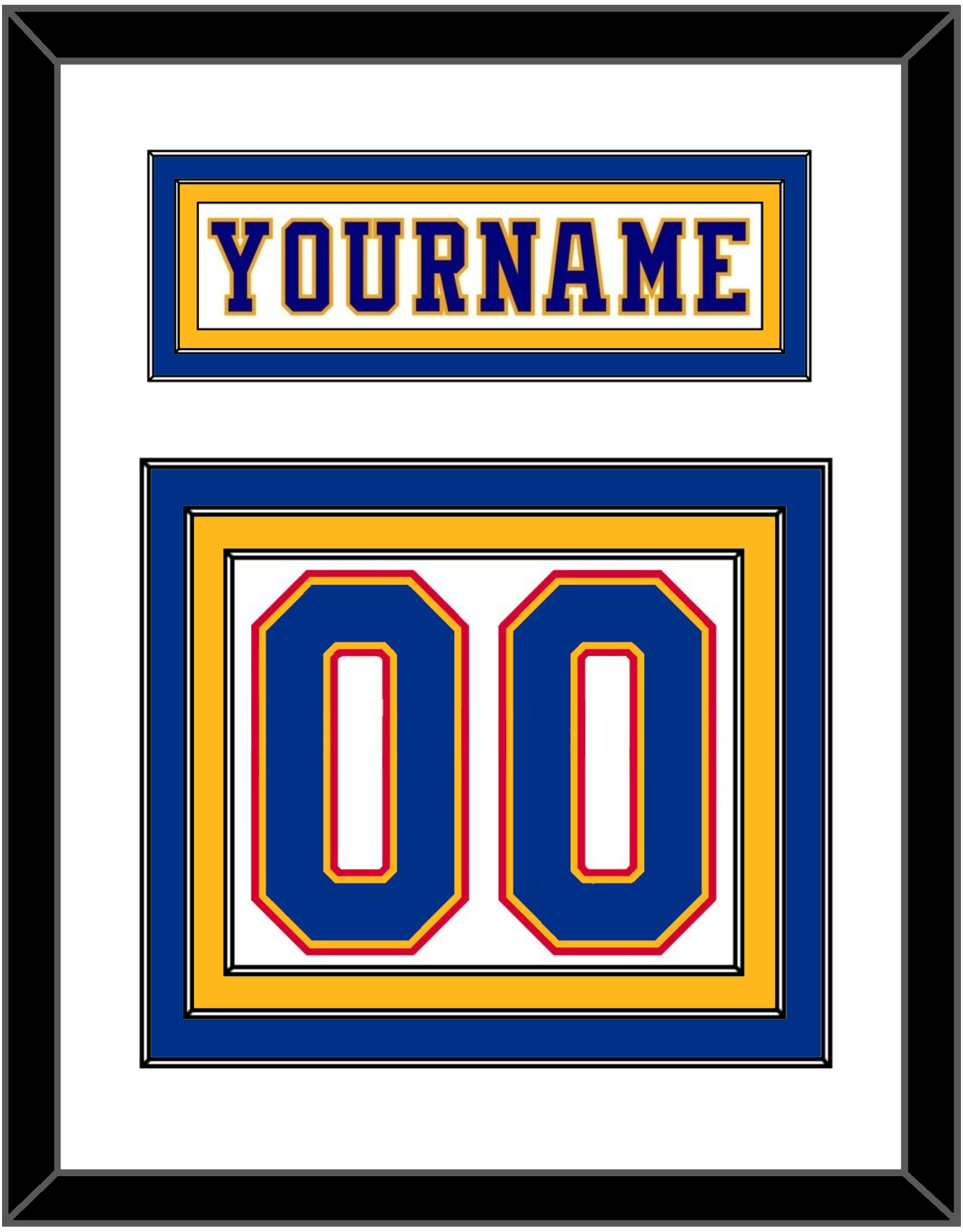 St. Louis Nameplate & Number (Back) - Home White (1984-1985) - Premier Tier 1