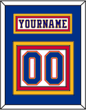 St. Louis Nameplate & Number (Back) - Home White (1984-1985) - Triple Mat 2