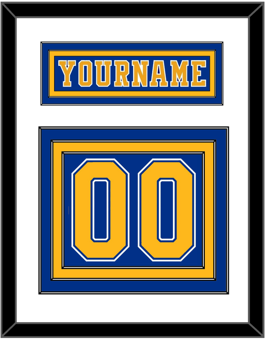 St. Louis Nameplate & Number (Back) - Road Blue (1984-1985) - Premier Tier 1