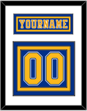 St. Louis Nameplate & Number (Back) - Road Blue (1984-1985) - Triple Mat 1