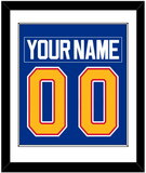 St. Louis Nameplate & Number (Back) Combined - Road Blue (1987-1992) - Single Mat 1