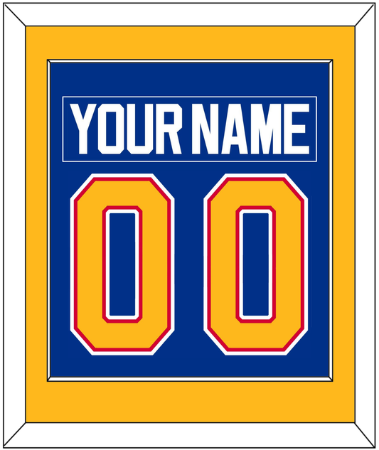 St. Louis Nameplate & Number (Back) Combined - Road Blue (1987-1992) - Essential Tier 2