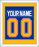 St. Louis Nameplate & Number (Back) Combined - Road Blue (1987-1992) - Single Mat 2