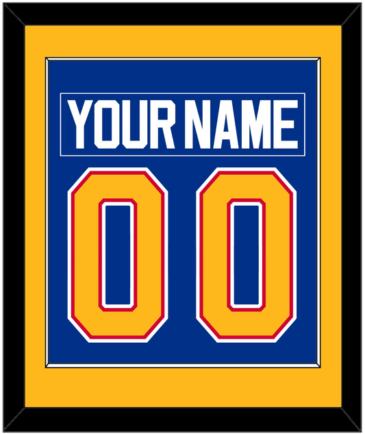 St. Louis Nameplate & Number (Back) Combined - Road Blue (1987-1992) - Essential Tier 2