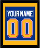 St. Louis Nameplate & Number (Back) Combined - Road Blue (1987-1992) - Single Mat 2