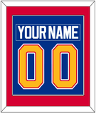 St. Louis Nameplate & Number (Back) Combined - Road Blue (1987-1992) - Single Mat 3