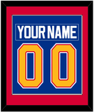 St. Louis Nameplate & Number (Back) Combined - Road Blue (1987-1992) - Single Mat 3