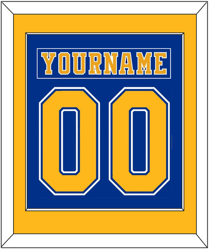 St. Louis Nameplate & Number (Back) Combined - Road Blue (1984-1985) - Essential Tier 2