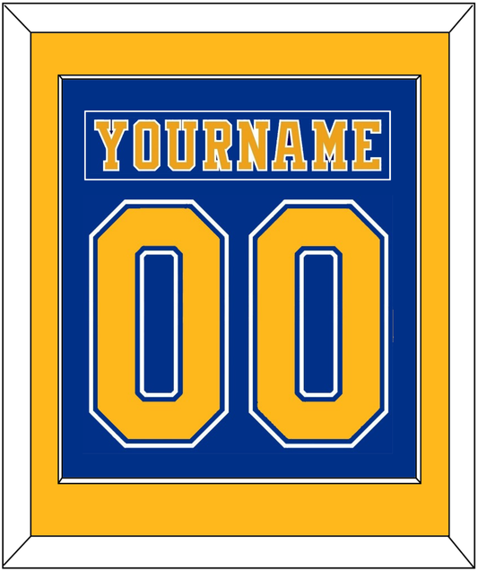St. Louis Nameplate & Number (Back) Combined - Road Blue (1984-1985) - Essential Tier 2