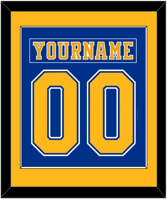 St. Louis Nameplate & Number (Back) Combined - Road Blue (1984-1985) - Essential Tier 2