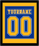 St. Louis Nameplate & Number (Back) Combined - Road Blue (1977-1984) - Single Mat 2