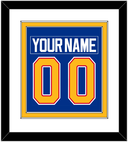 St. Louis Nameplate & Number (Back) Combined - Road Blue (1987-1992) - Signature Tier 1