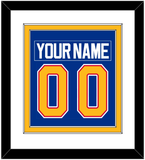 St. Louis Nameplate & Number (Back) Combined - Road Blue (1987-1992) - Double Mat 1