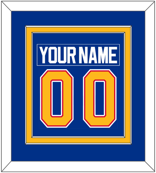 St. Louis Nameplate & Number (Back) Combined - Road Blue (1987-1992) - Signature Tier 2
