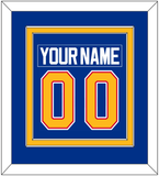 St. Louis Nameplate & Number (Back) Combined - Road Blue (1987-1992) - Double Mat 2