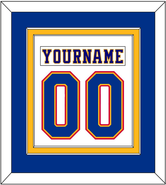 St. Louis Nameplate & Number (Back) Combined - Home White (1984-1985) - Signature Tier 2