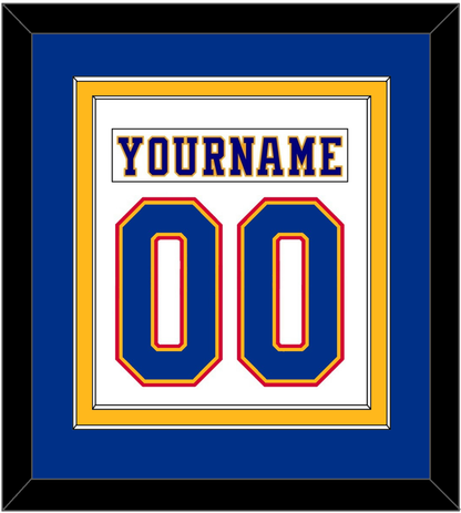 St. Louis Nameplate & Number (Back) Combined - Home White (1984-1985) - Signature Tier 2