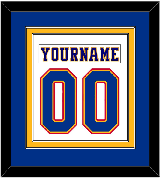 St. Louis Nameplate & Number (Back) Combined - Home White (1984-1985) - Signature Tier 2