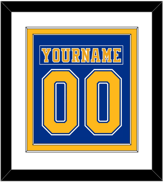 St. Louis Nameplate & Number (Back) Combined - Road Blue (1984-1985) - Signature Tier 1