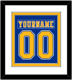 St. Louis Nameplate & Number (Back) Combined - Road Blue (1984-1985) - Double Mat 1