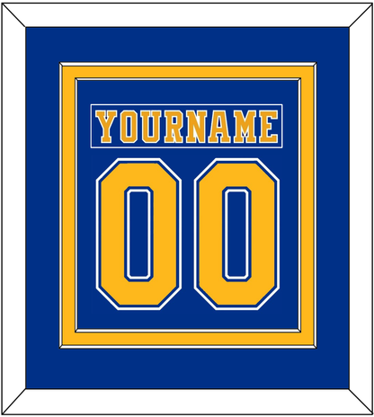 St. Louis Nameplate & Number (Back) Combined - Road Blue (1984-1985) - Signature Tier 2