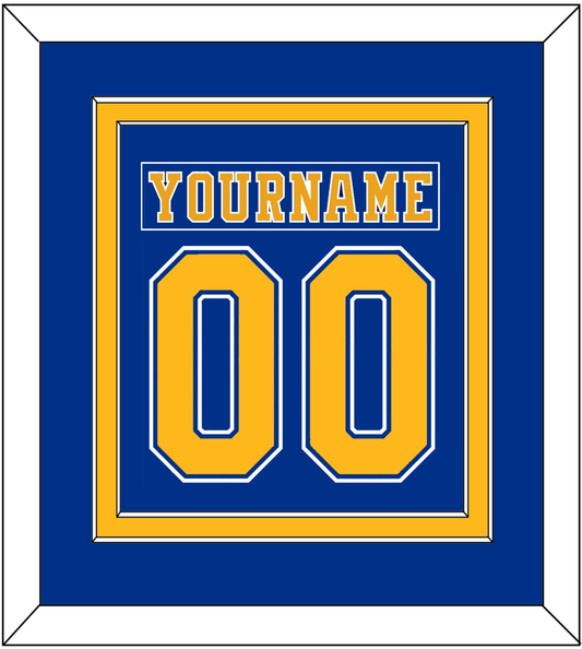 St. Louis Nameplate & Number (Back) Combined - Road Blue (1984-1985) - Signature Tier 2