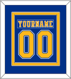 St. Louis Nameplate & Number (Back) Combined - Road Blue (1977-1984) - Double Mat 2