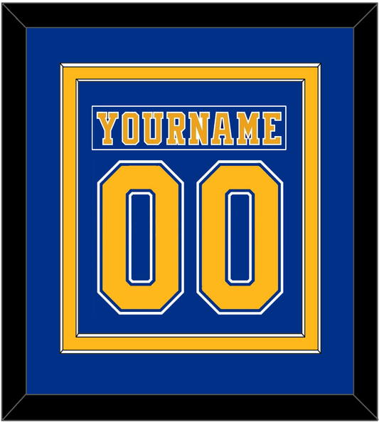 St. Louis Nameplate & Number (Back) Combined - Road Blue (1984-1985) - Signature Tier 2