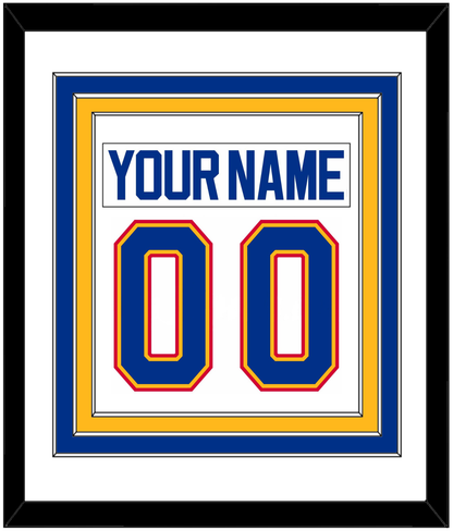 St. Louis Nameplate & Number (Back) Combined - Road White (1987-1992) - Premier Tier 1