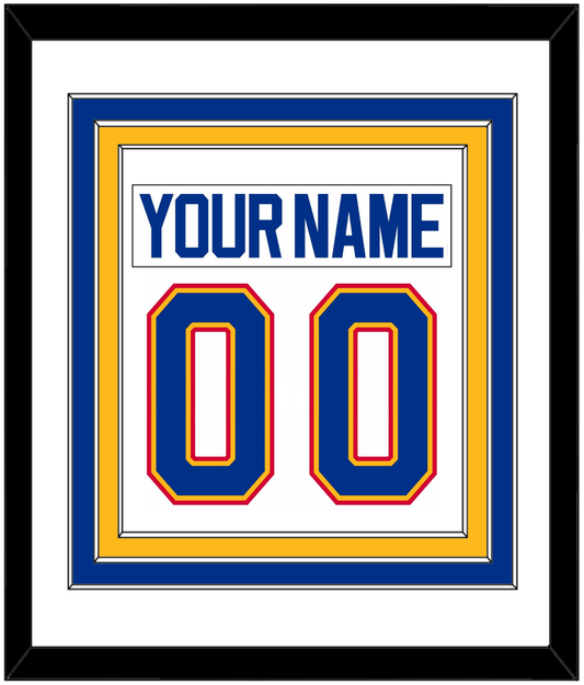 St. Louis Nameplate & Number (Back) Combined - Road White (1987-1992) - Premier Tier 1