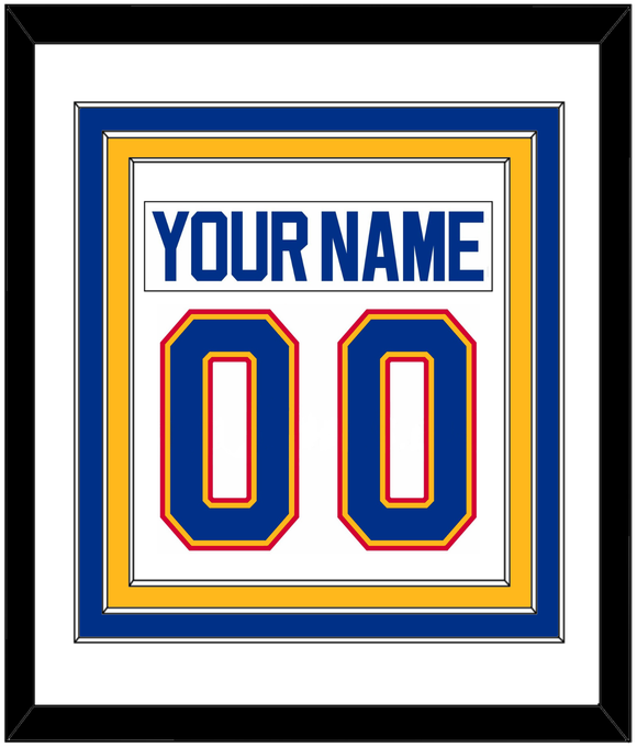 St. Louis Nameplate & Number (Back) Combined - Road White (1987-1992) - Triple Mat 1