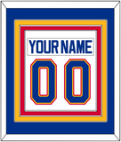 St. Louis Nameplate & Number (Back) Combined - Road White (1987-1992) - Triple Mat 2