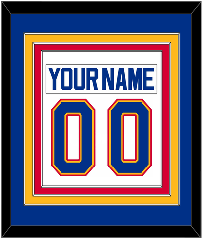 St. Louis Nameplate & Number (Back) Combined - Road White (1987-1992) - Premier Tier 2