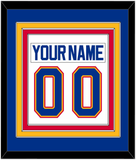 St. Louis Nameplate & Number (Back) Combined - Road White (1987-1992) - Triple Mat 2