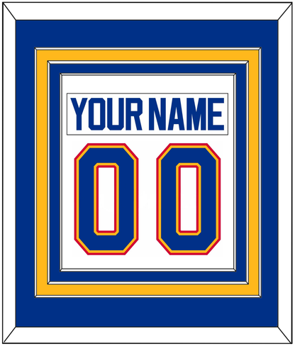 St. Louis Nameplate & Number (Back) Combined - Road White (1987-1992) - Premier Tier 3