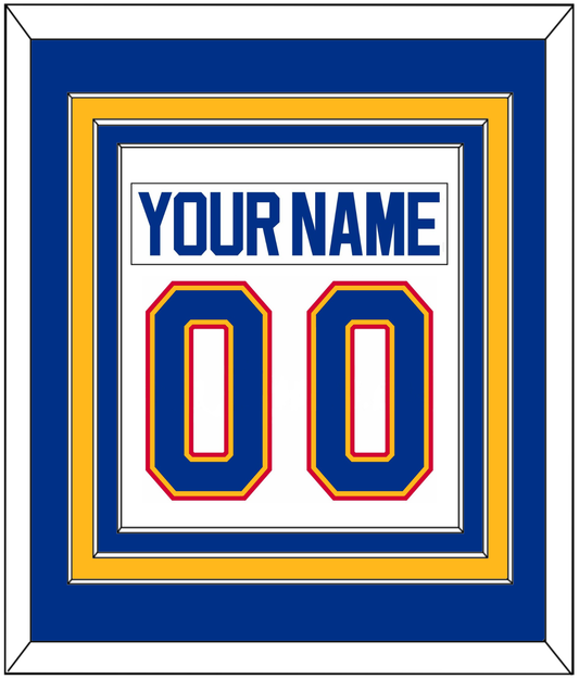 St. Louis Nameplate & Number (Back) Combined - Road White (1987-1992) - Premier Tier 3