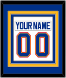 St. Louis Nameplate & Number (Back) Combined - Road White (1987-1992) - Triple Mat 3