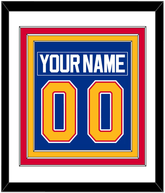 St. Louis Nameplate & Number (Back) Combined - Road Blue (1987-1992) - Premier Tier 1