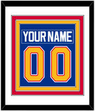 St. Louis Nameplate & Number (Back) Combined - Road Blue (1987-1992) - Triple Mat 1