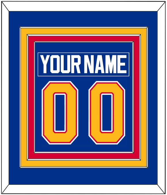 St. Louis Nameplate & Number (Back) Combined - Road Blue (1987-1992) - Triple Mat 2