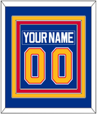 St. Louis Nameplate & Number (Back) Combined - Road Blue (1987-1992) - Triple Mat 2