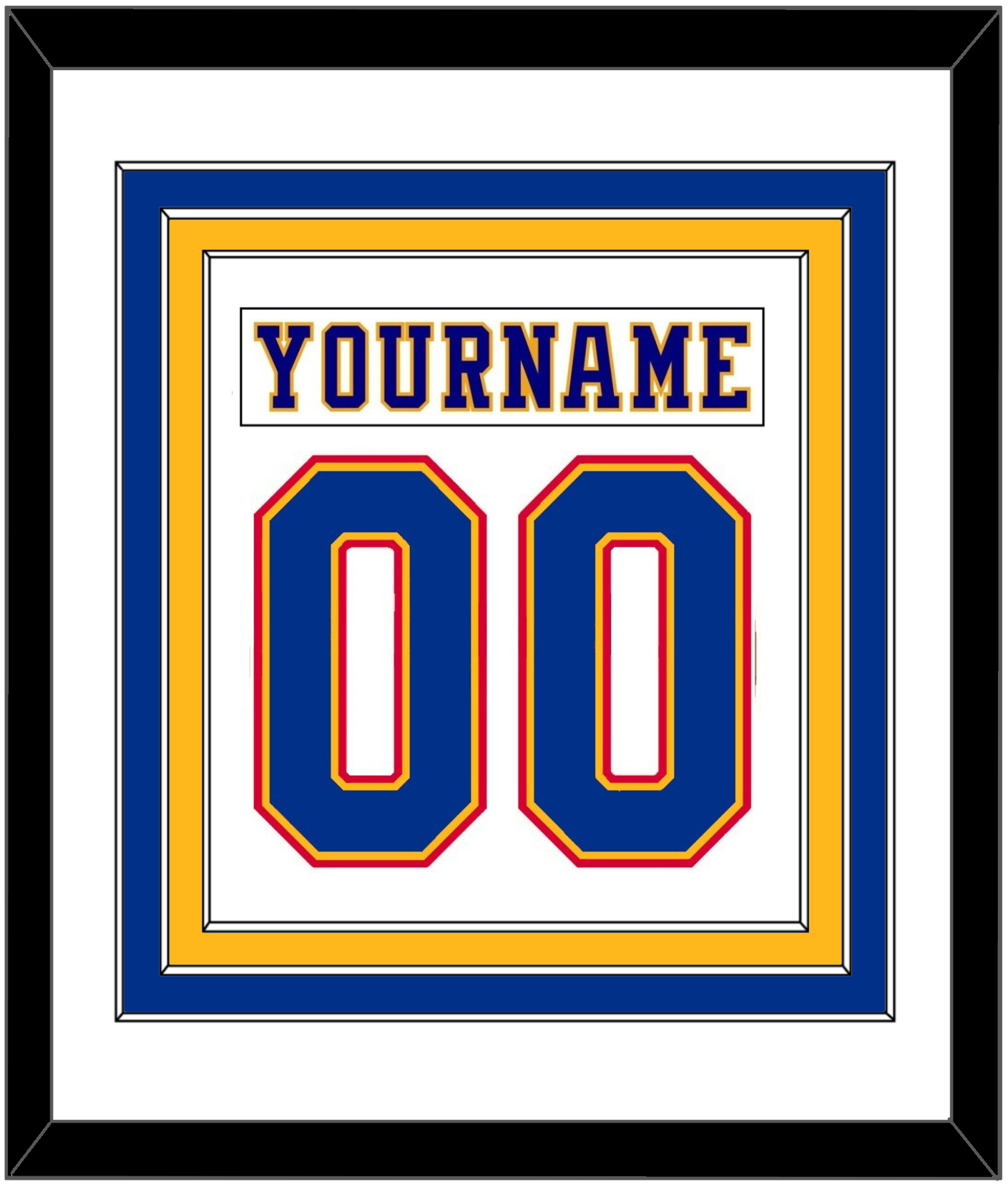 St. Louis Nameplate & Number (Back) Combined - Home White (1984-1985) - Premier Tier 1