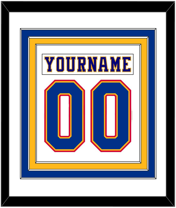 St. Louis Nameplate & Number (Back) Combined - Home White (1984-1985) - Triple Mat 1