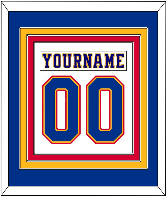 St. Louis Nameplate & Number (Back) Combined - Home White (1984-1985) - Triple Mat 2
