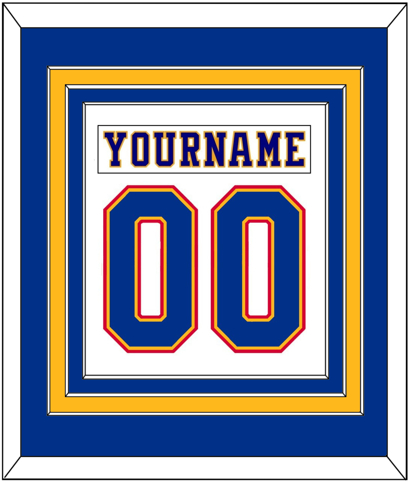 St. Louis Nameplate & Number (Back) Combined - Home White (1984-1985) - Premier Tier 3