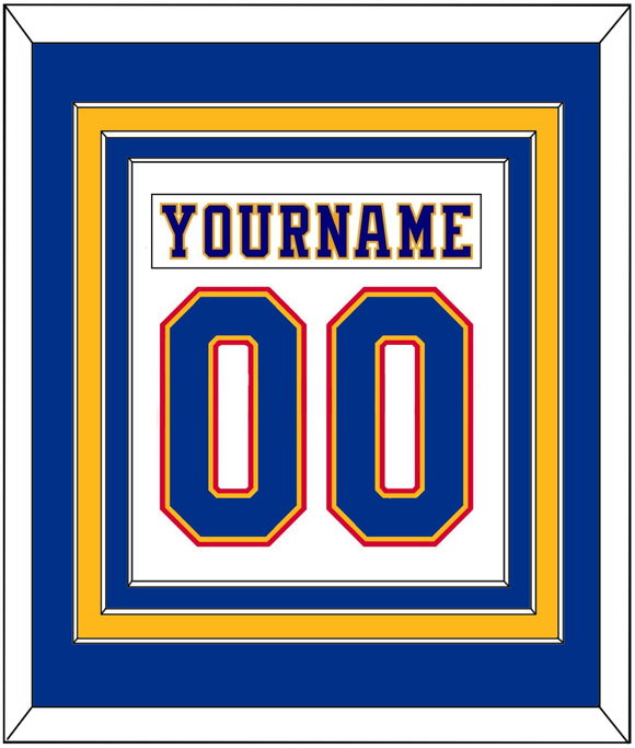 St. Louis Nameplate & Number (Back) Combined - Home White (1984-1985) - Triple Mat 3