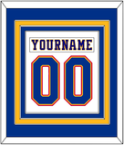 St. Louis Nameplate & Number (Back) Combined - Home White (1984-1985) - Triple Mat 3