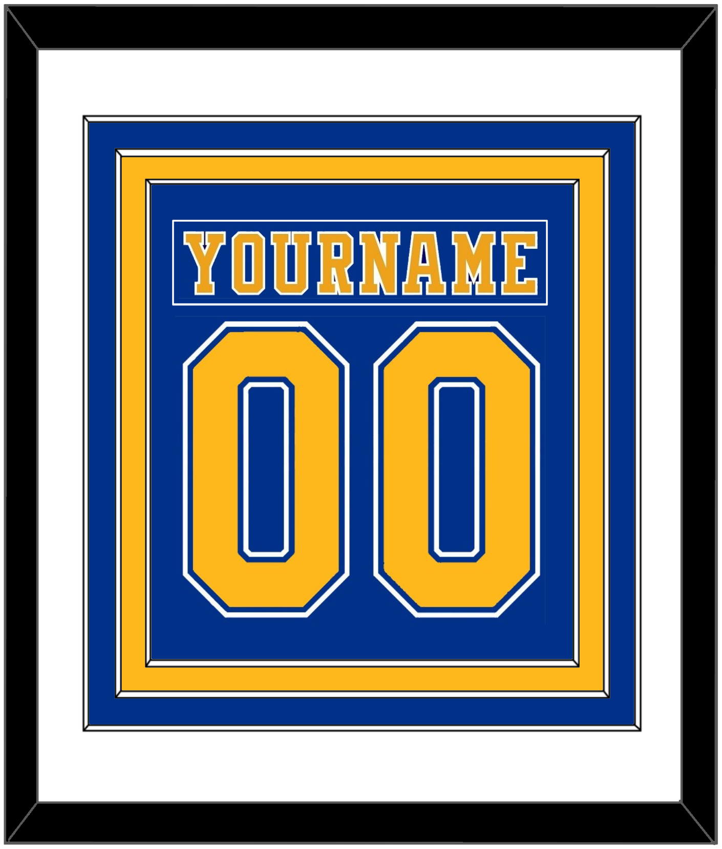 St. Louis Nameplate & Number (Back) Combined - Road Blue (1984-1985) - Premier Tier 1